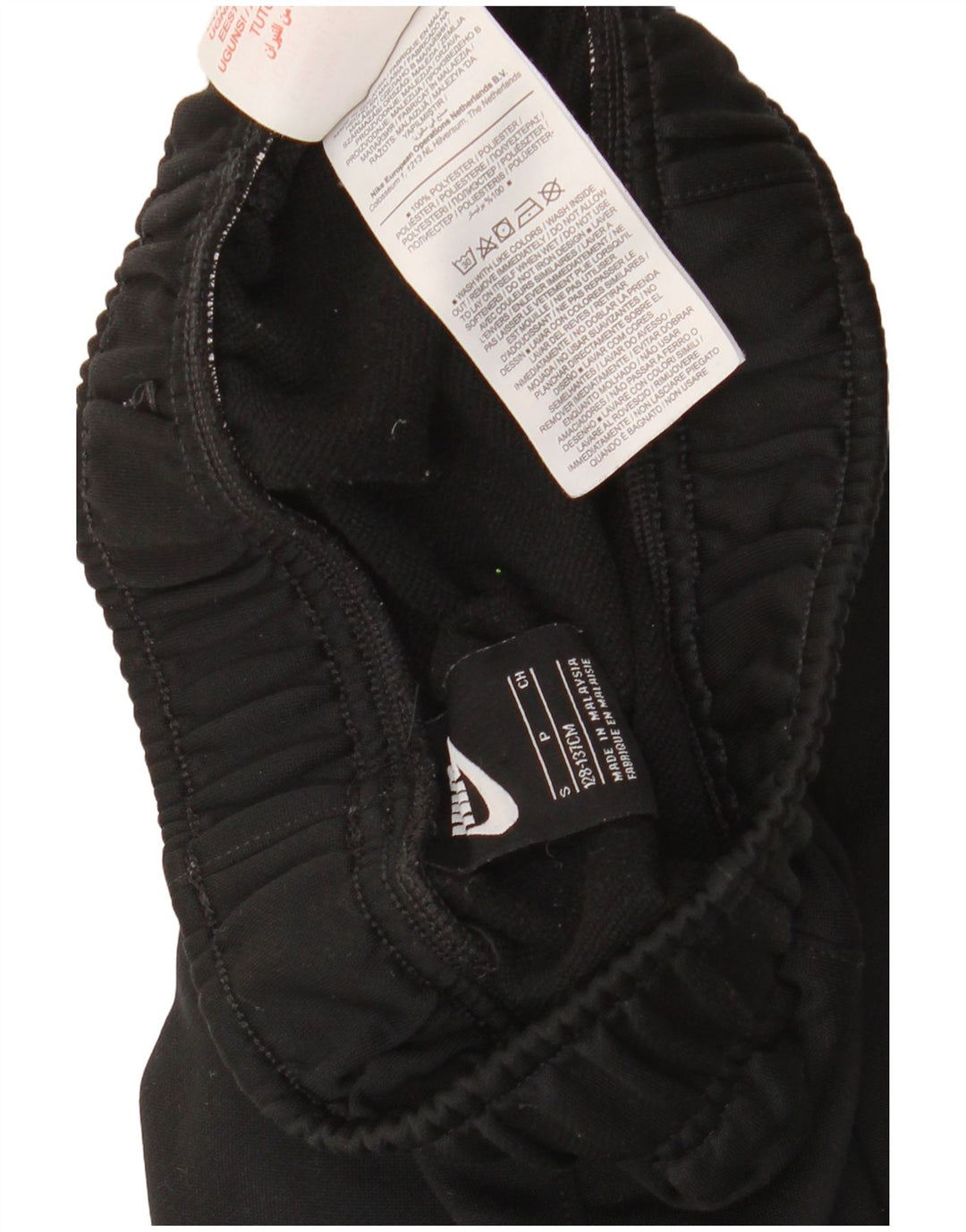 NIKE Meninos Calças de treino Joggers 8-9 anos Pequeno Poliéster Preto