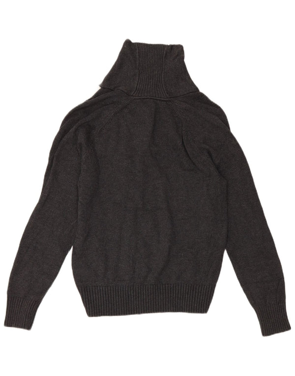 Tommy Hilfiger Suéter feminino com gola xale UK 14 grande cinza