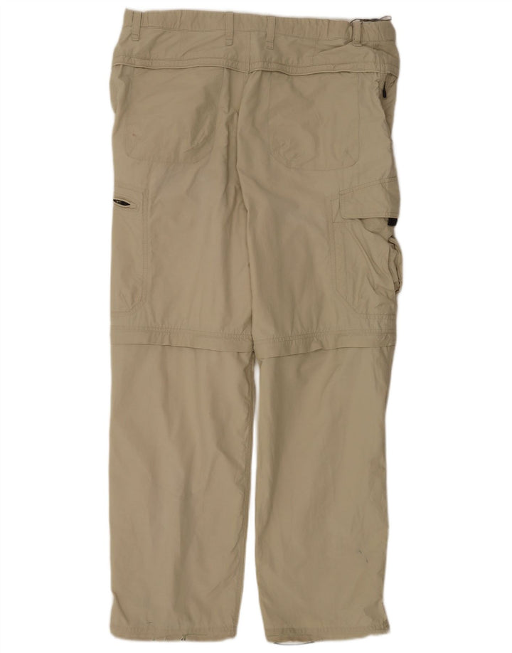 Calça cargo reta masculina Marks & Spencer W36 L31 algodão bege