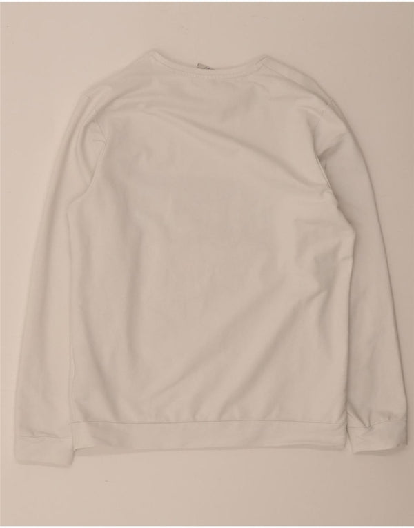 Jack & Jones moletom gráfico masculino jumper grande algodão branco