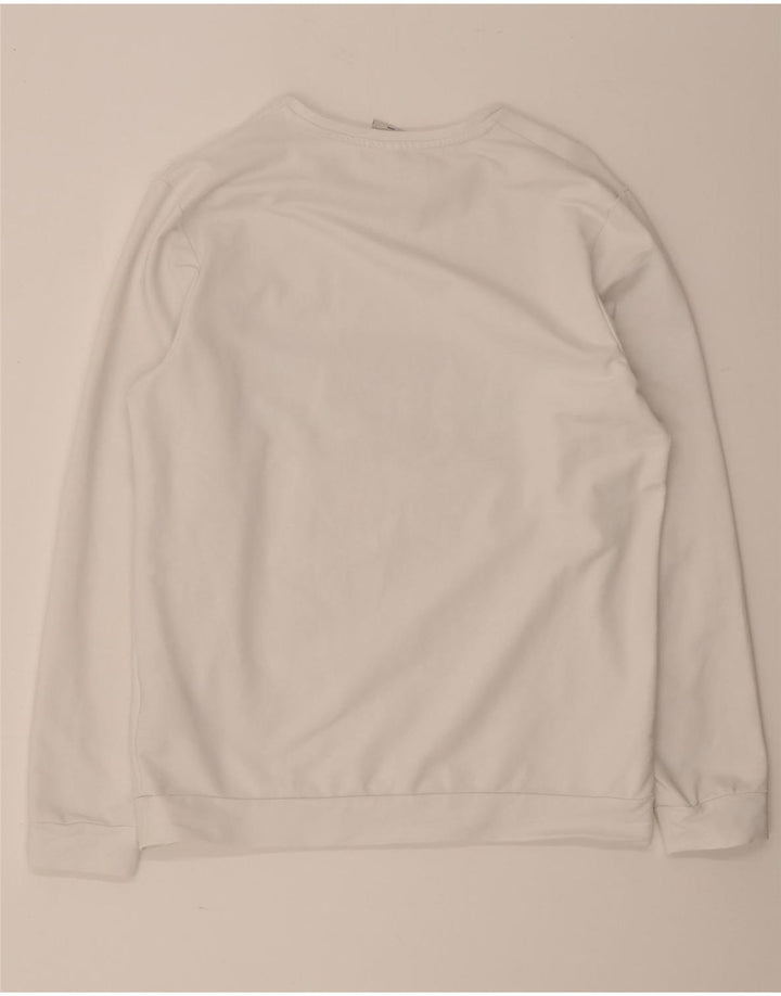 Jack & Jones moletom gráfico masculino jumper grande algodão branco