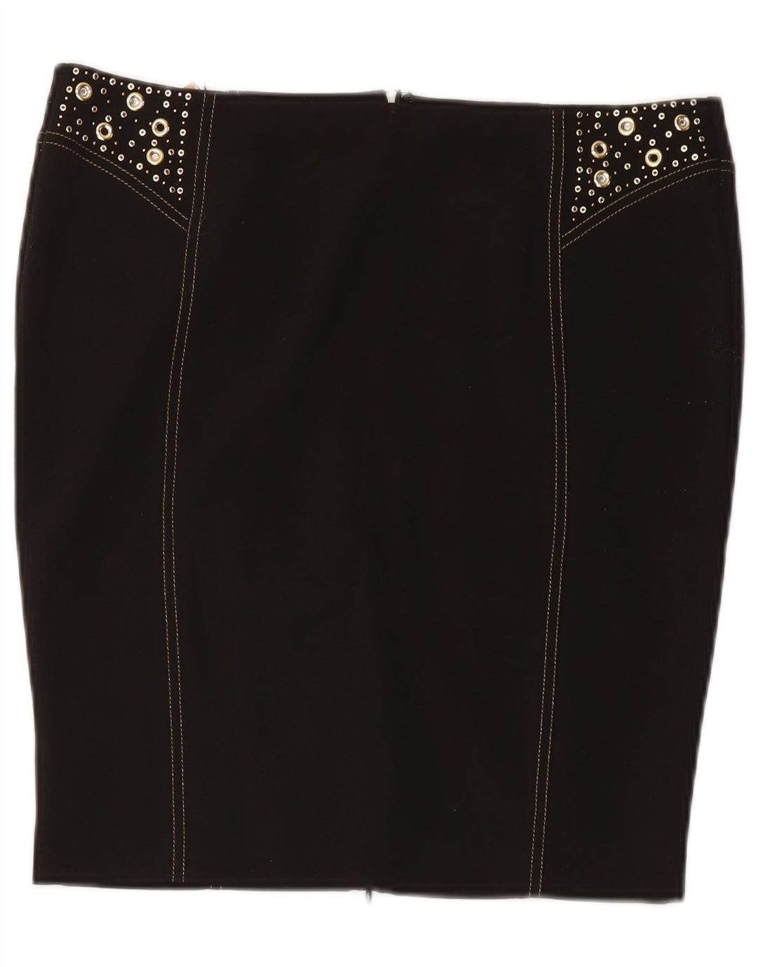 Saia lápis feminina Roccobarocco IT 46 grande W34 poliéster preto