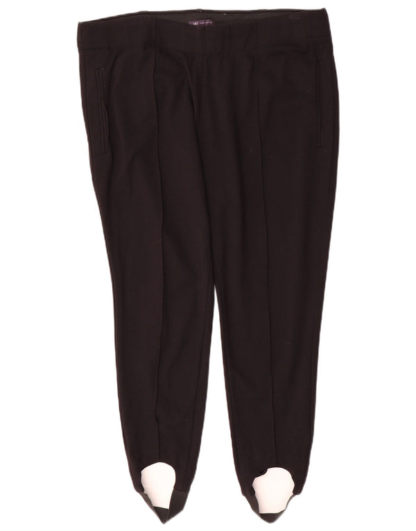 Calça casual feminina Marks & Spencer com estribo UK 18 XL W38 L27 preta
