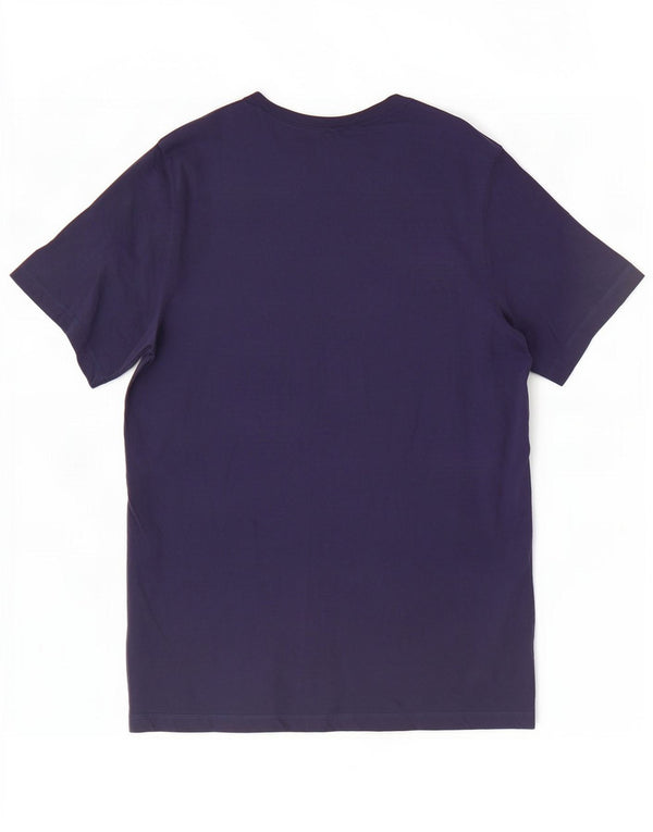 Camiseta Nike masculina gráfica grande algodão azul marinho