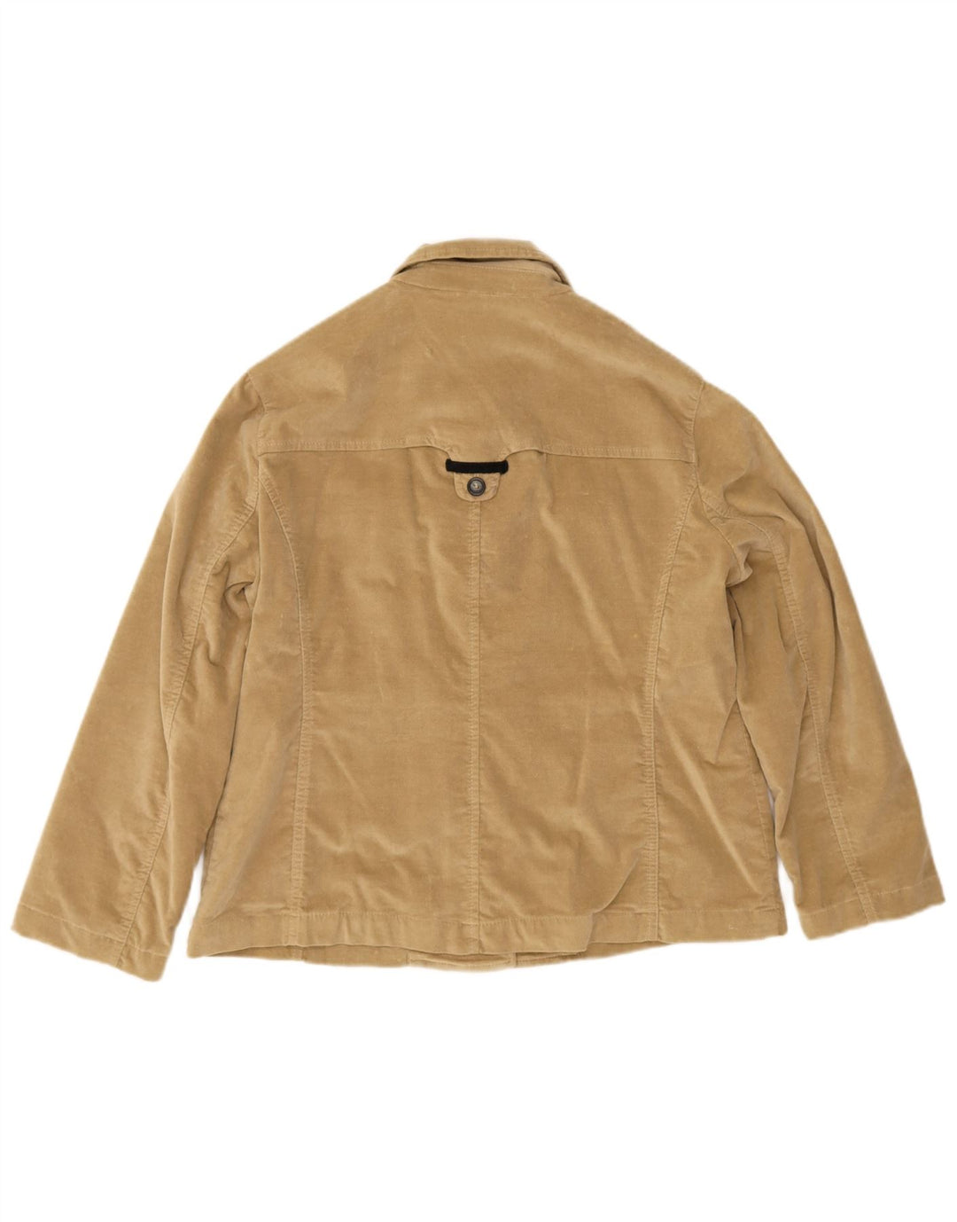 Jaqueta utilitária feminina Krizia UK 16 grande algodão bege