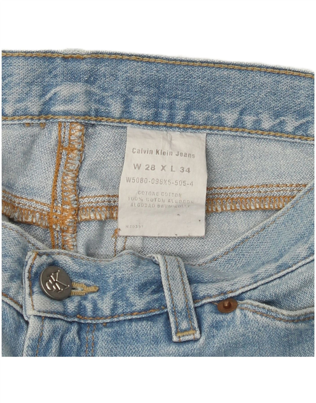 Calça Jeans Bootcut Feminina CALVIN KLEIN W28 L30 Azul Algodão