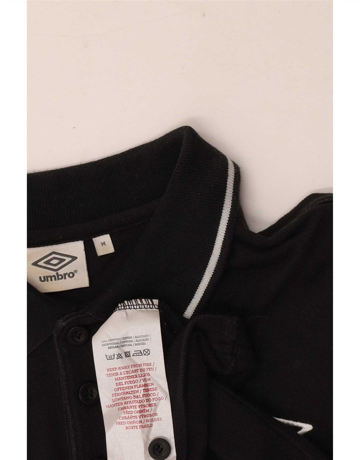 Camisa polo masculina Umbro médio algodão preto