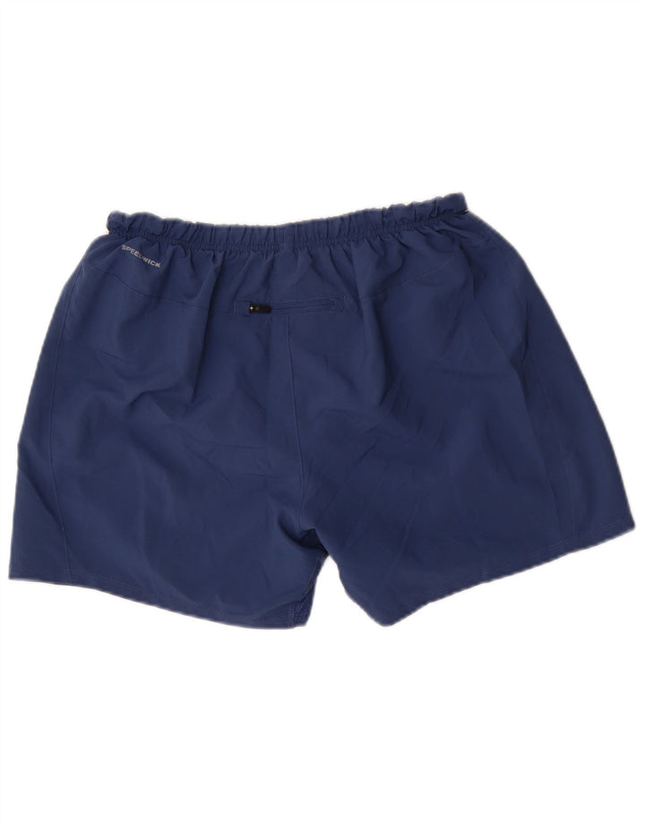 Reebok Mens Speedwick Sport Shorts Médio Azul Marinho