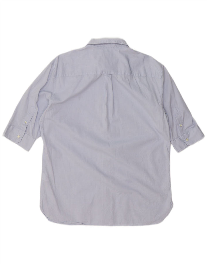 Camisa masculina de manga curta ALL SAINTS XL azul algodão