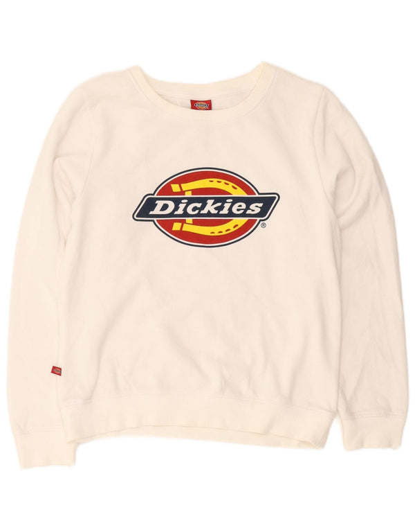 Suéter gráfico Dickies Boys 11-12 anos algodão branco