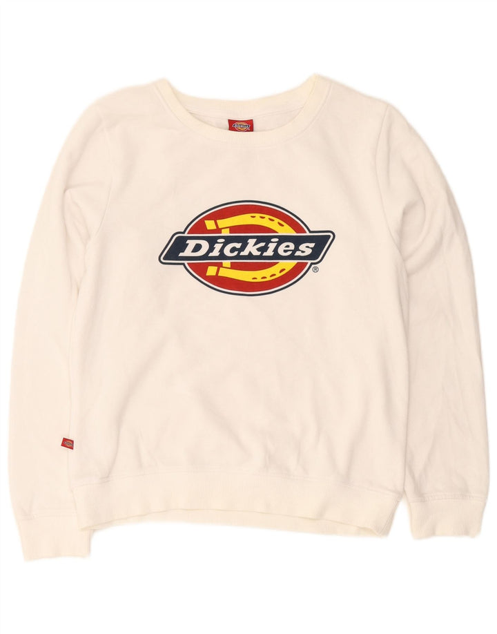 Suéter gráfico Dickies Boys 11-12 anos algodão branco