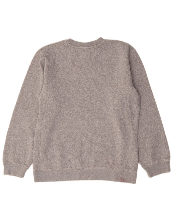 Moletom Nike Boys Jumper 12-13 anos grande cinza manchado de algodão