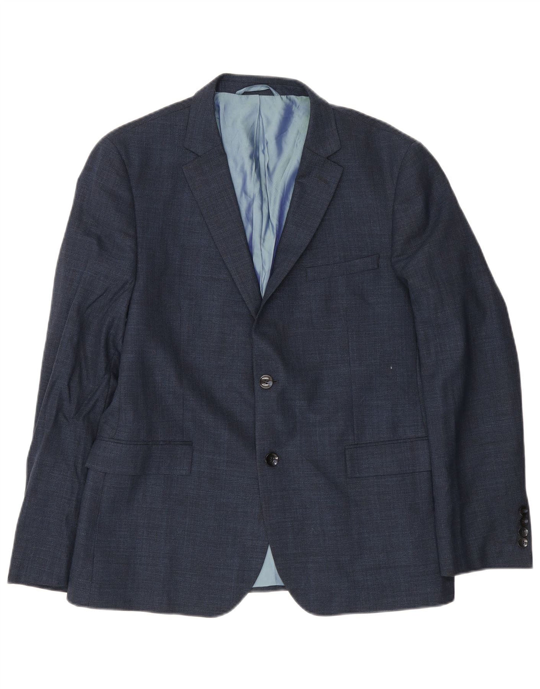 Jaqueta blazer masculina Dkny com 2 botões Slim Fit UE 54 2XL lã azul marinho