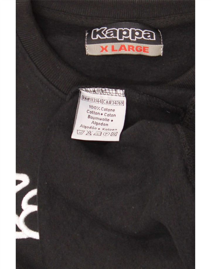 Moletom gráfico masculino Kappa Jumper XL preto algodão