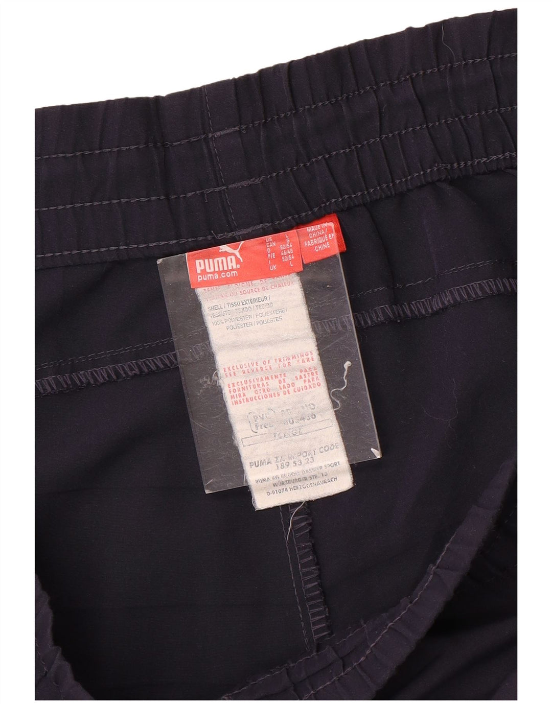 Shorts esportivos masculinos Puma grande poliéster colorblock azul marinho