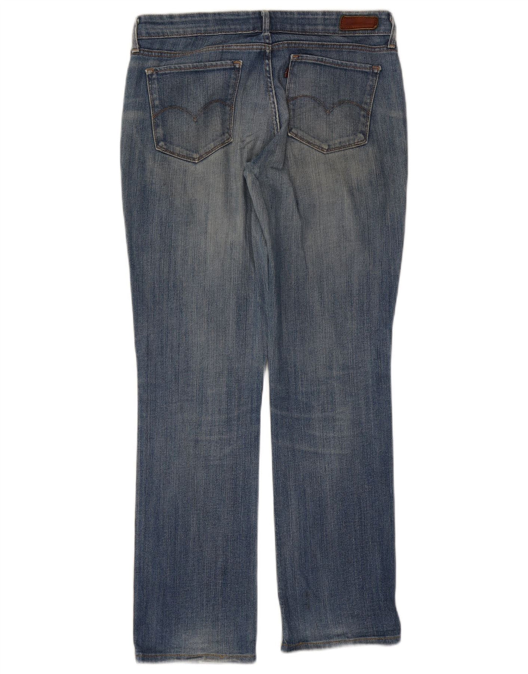Jeans reto feminino Levi's US 10 grande W32 L30 algodão azul