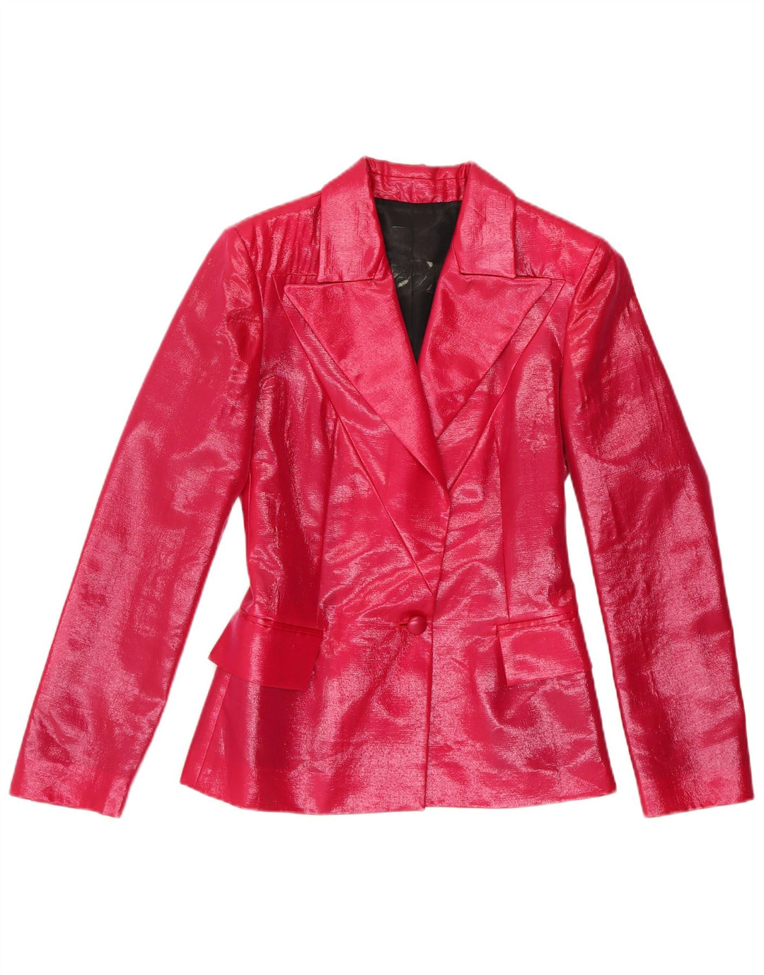 Jaqueta blazer feminina vintage com 1 botão IT 42 rosa médio