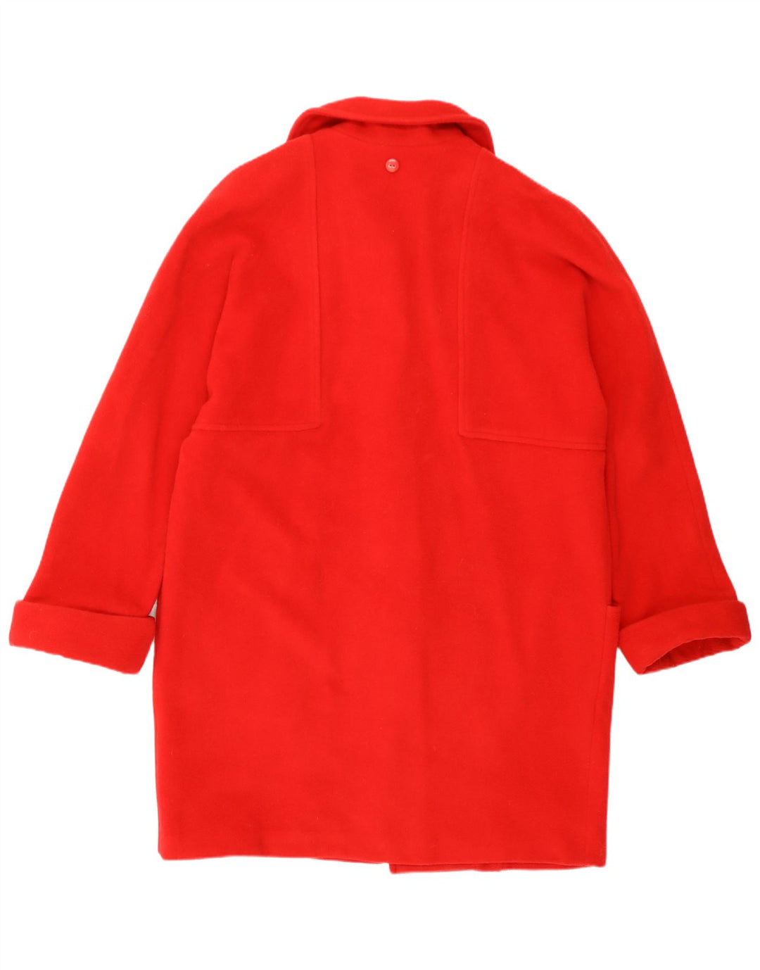 Casaco Duffle Feminino Vintage UK 14 Grande Vermelho