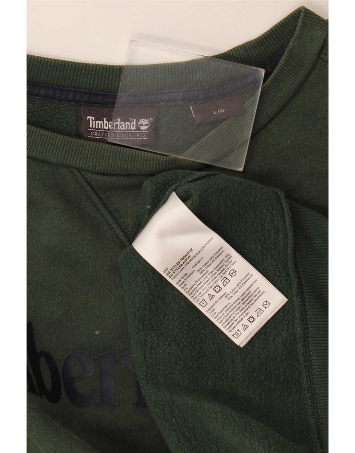 Timberland moletom gráfico masculino jumper grande algodão verde