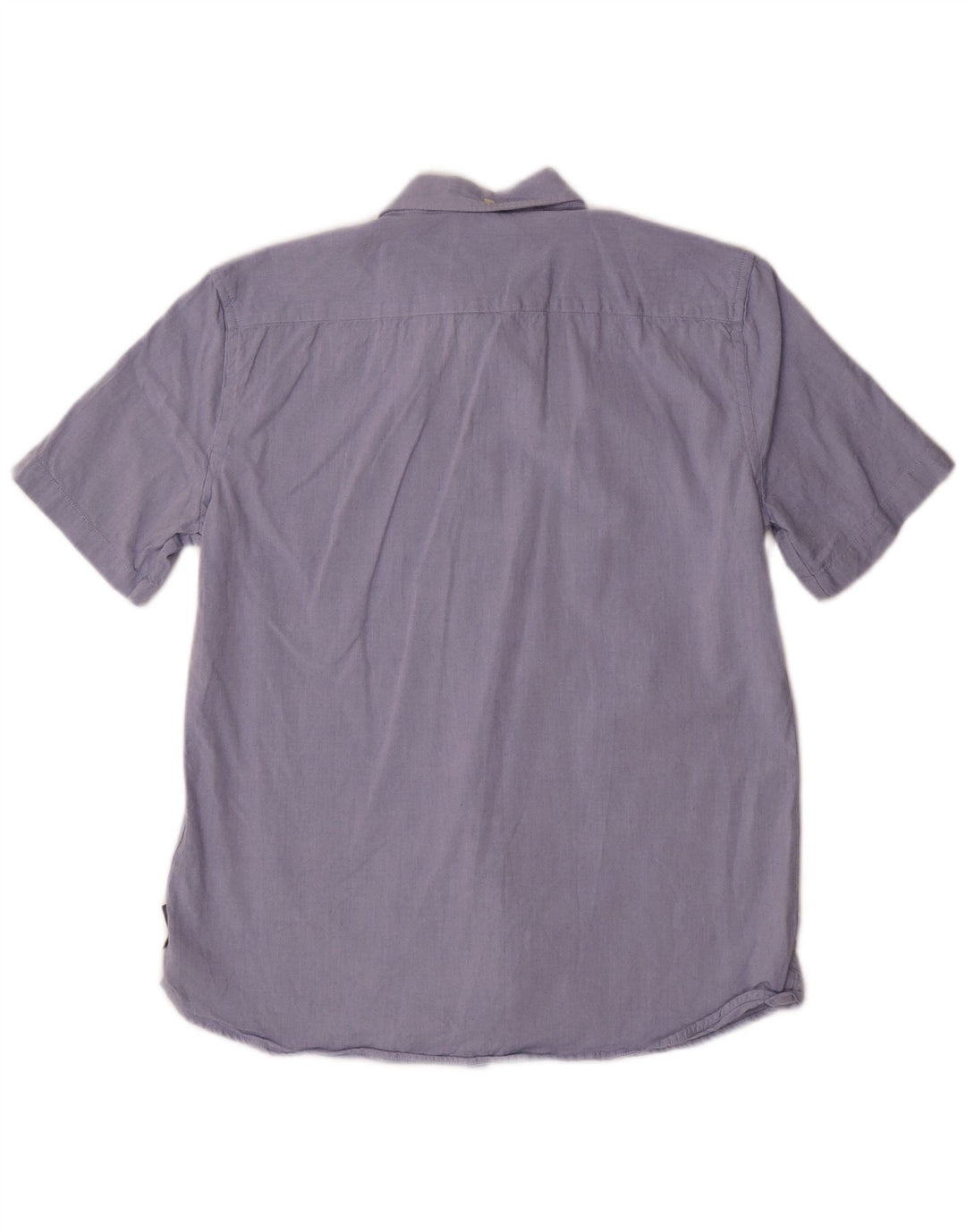 Camisa masculina de manga curta French Connection algodão azul médio