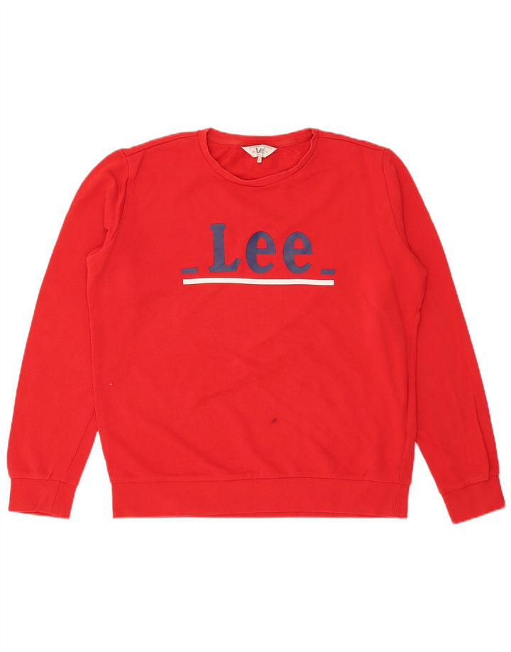 Suéter feminino Lee com estampa regular e ajuste regular, algodão vermelho médio 14