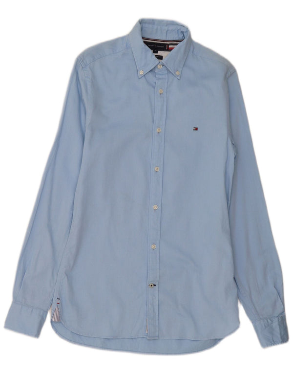 Camisa masculina Tommy Hilfiger Slim Fit XS azul algodão
