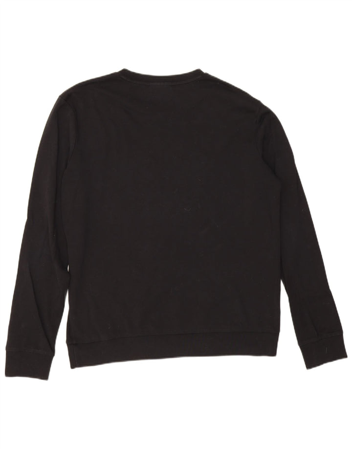 Hugo Boss moletom gráfico masculino jumper grande algodão preto