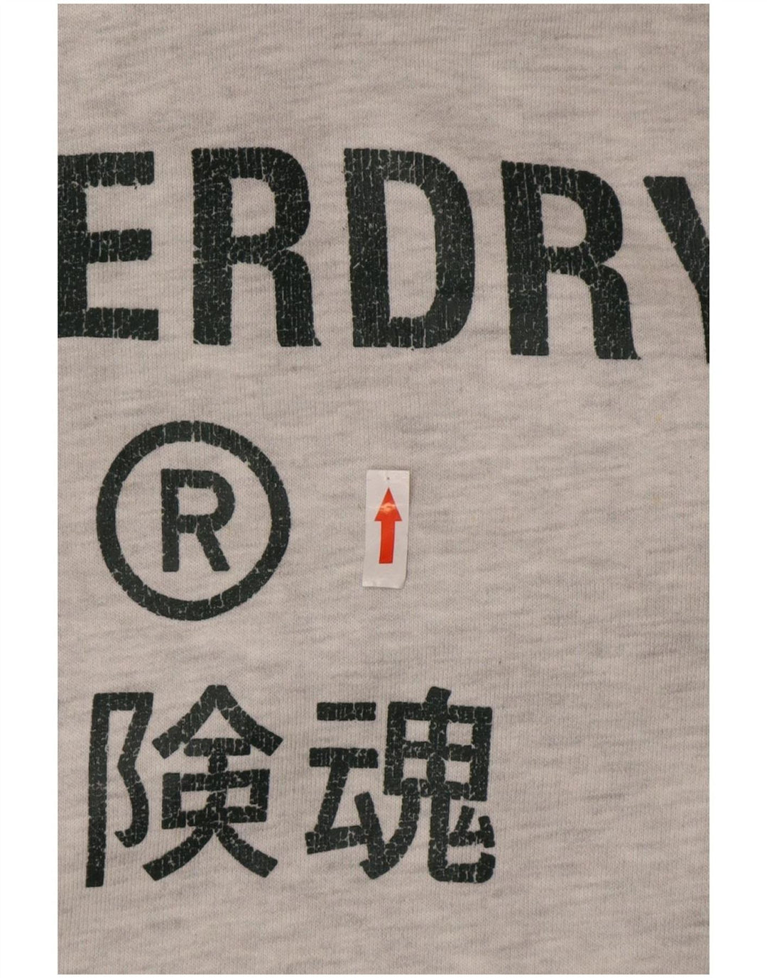 Suéter Superdry masculino com capuz gráfico cinza médio algodão