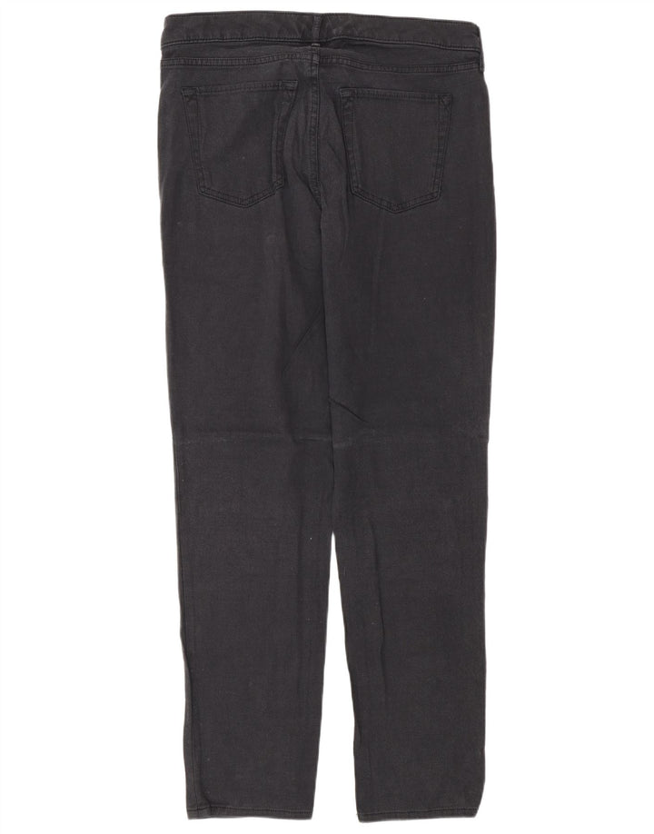 Eddie Bauer Jeans feminino ligeiramente curvilíneo slim EUA 8 médio W30 L32 preto