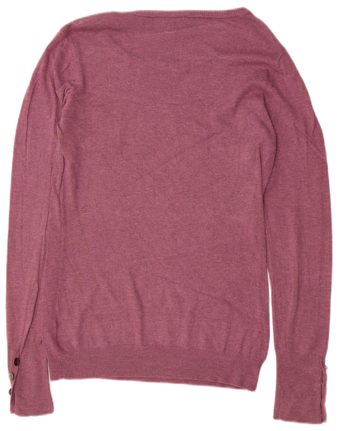 Suéter feminino WAREHOUSE com gola canoa e viscose roxa média Reino Unido 12