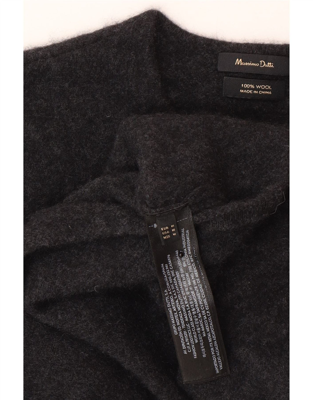 Suéter cardigan feminino Massimo Dutti UK 12 lã cinza médio