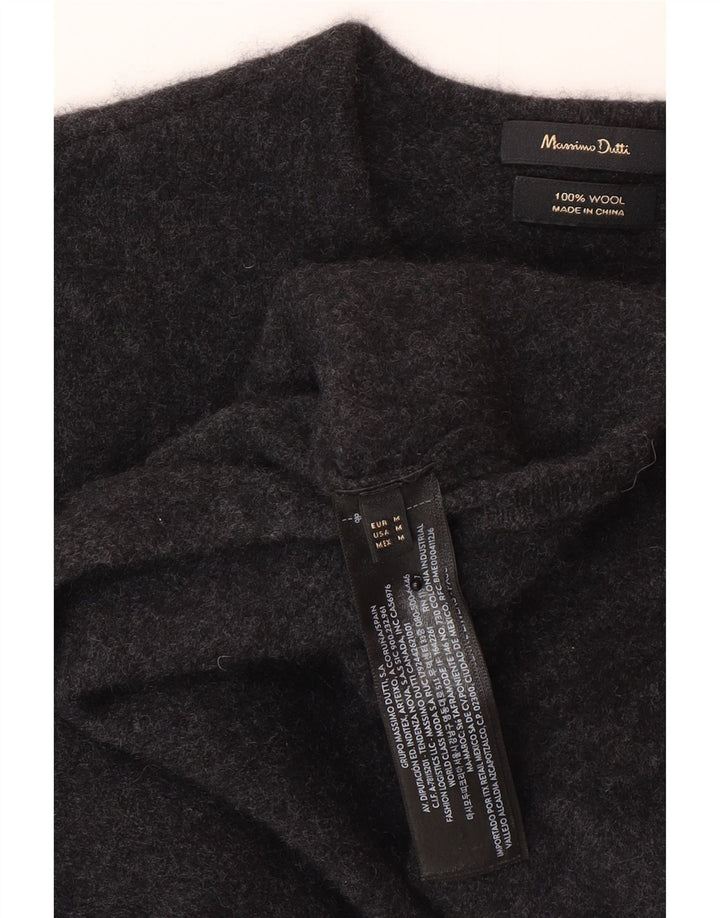 Suéter cardigan feminino Massimo Dutti UK 12 lã cinza médio