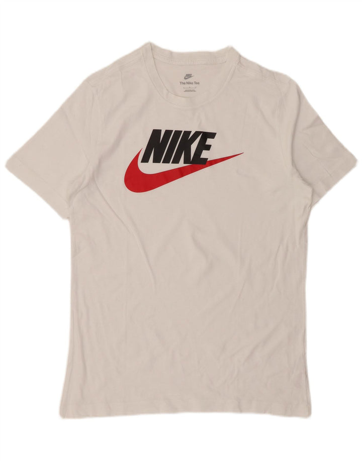 Camiseta gráfica masculina Nike grande algodão branco