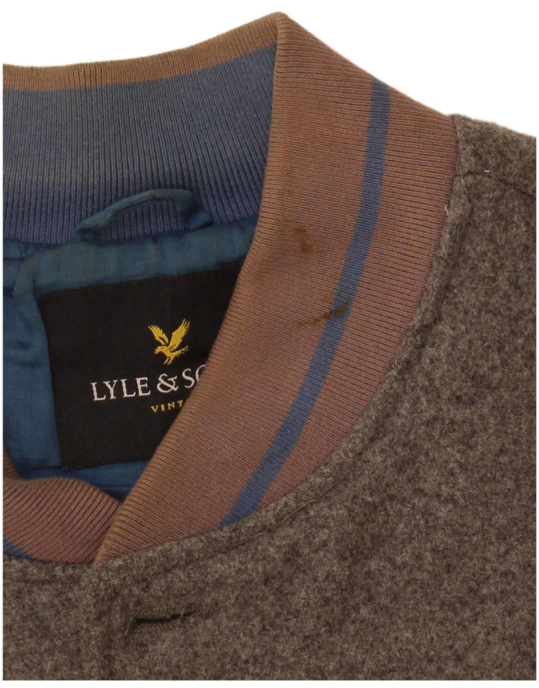 Jaqueta bomber Lyle & Scott Boys 13-14 anos grande lã cinza