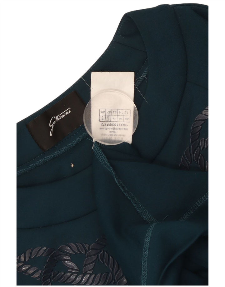 Suéter gráfico feminino GATTINONI Reino Unido 14 grande azul poliéster