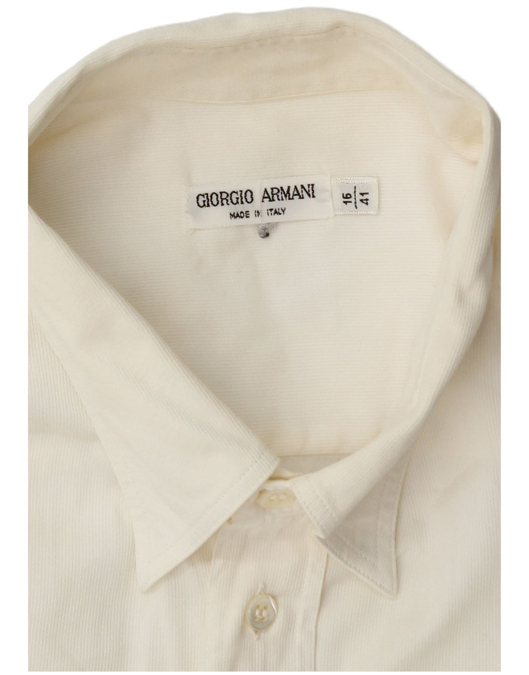 Camisa masculina GIORGIO ARMANI tamanho 16 41 grande off white
