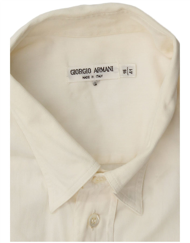 Camisa masculina GIORGIO ARMANI tamanho 16 41 grande off white