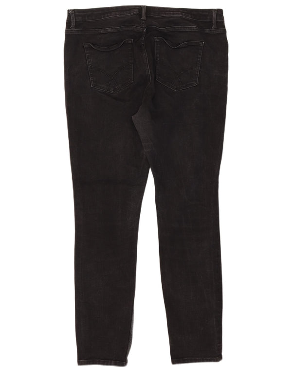 Crew Clothing Womens Skinny Jeans UK 18 XL W36 L29 Algodão Preto