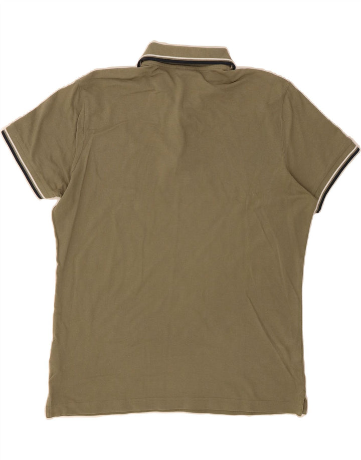 DIADORA Mens Polo Shirt XL Khaki Cotton Vintage Diadora and Second-Hand Diadora from Messina Hembry 