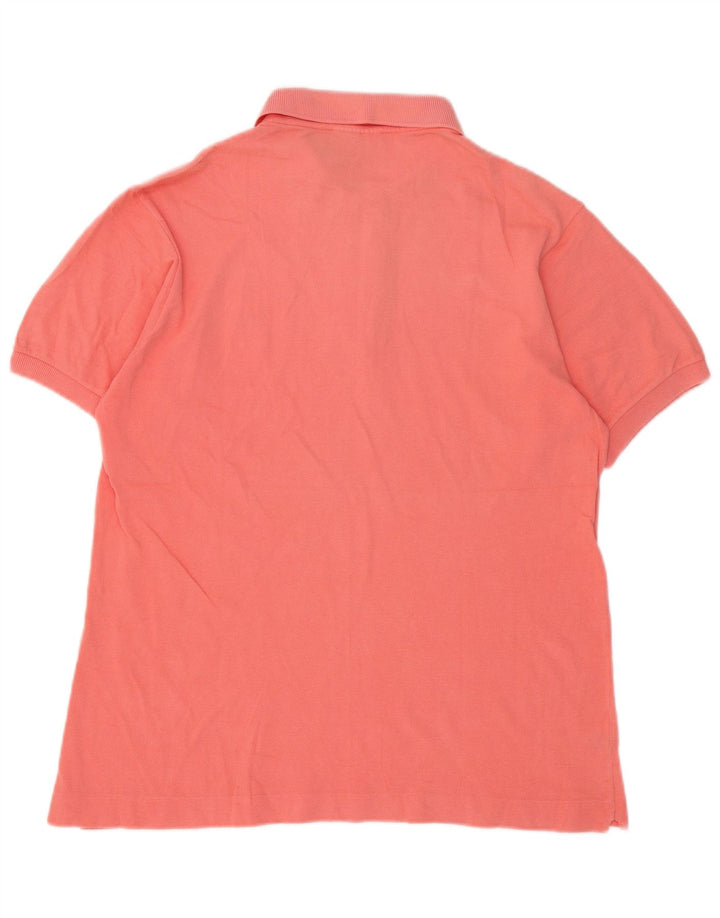 Camisa polo masculina Lacoste tamanho 4 médio algodão rosa