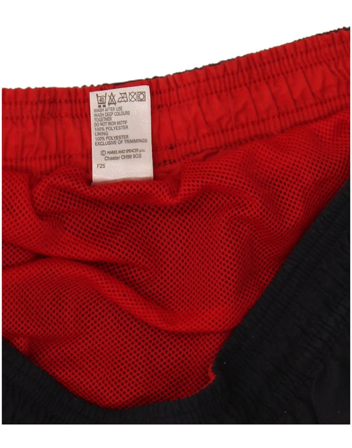 Shorts de natação masculino Marks & Spencer médio azul marinho poliéster