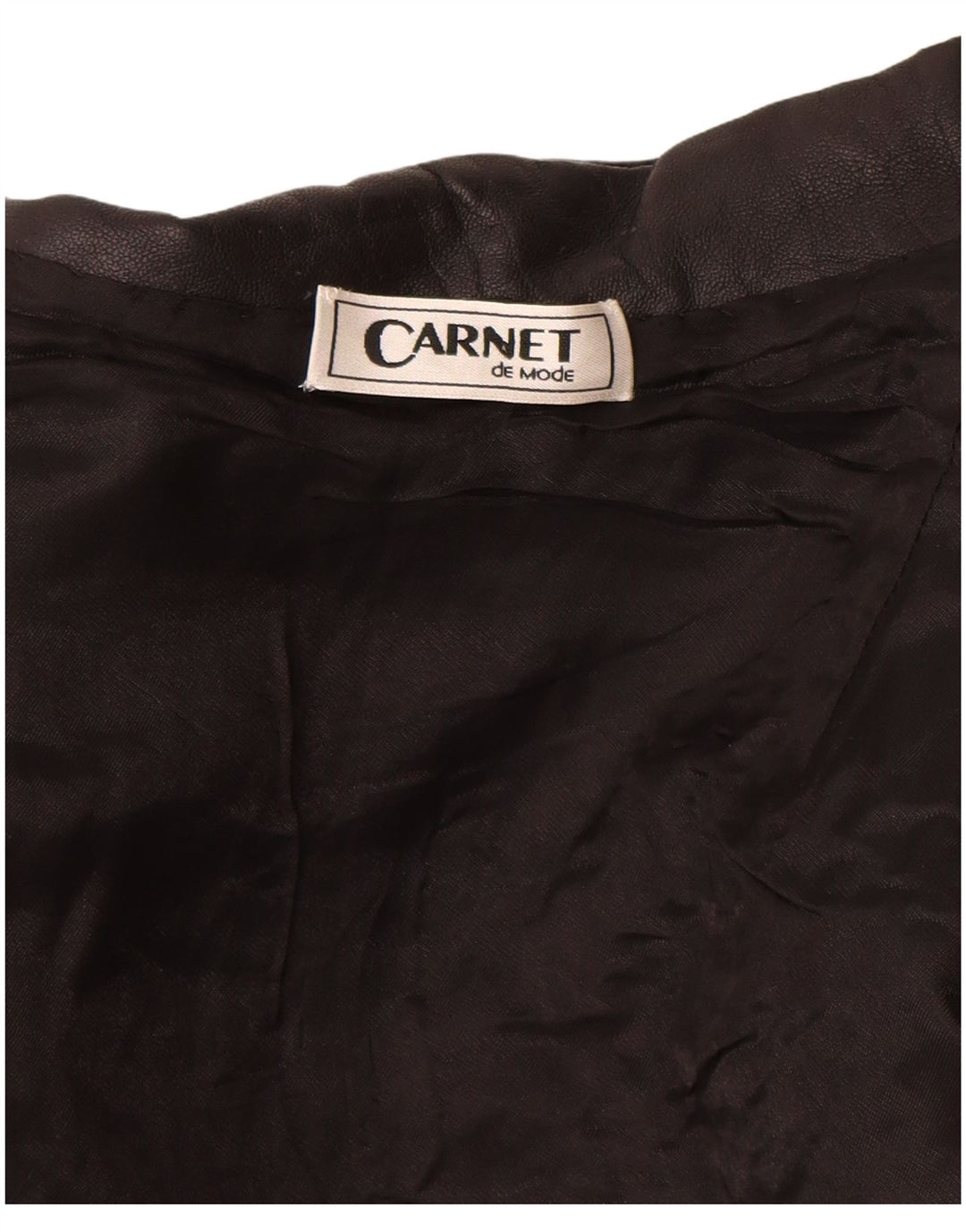 Casaco de couro feminino Carnet UK 8 pequeno preto