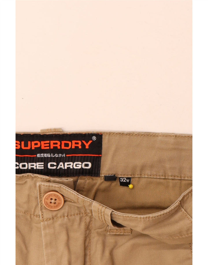 Shorts cargo masculino Superdry W32 algodão bege médio