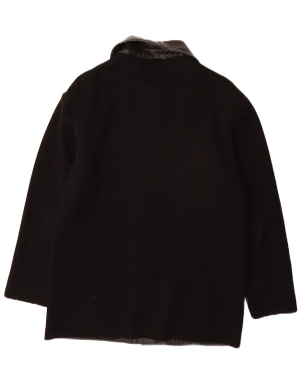 Jaqueta de couro feminina Premode UK 12 couro preto médio