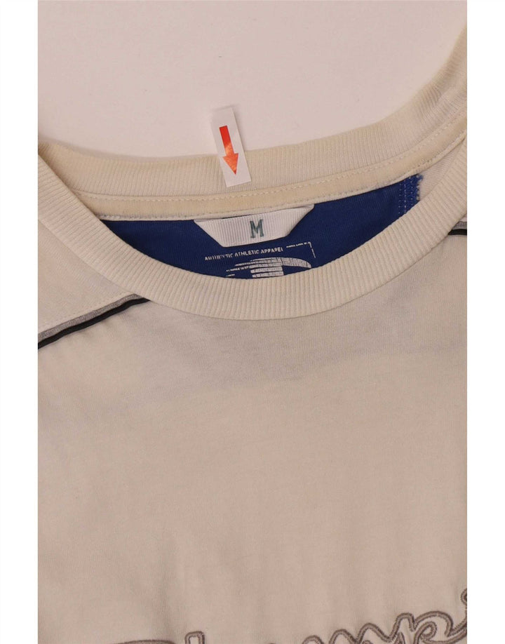 Camiseta masculina Champion de manga curta com estampa regular de algodão branco médio