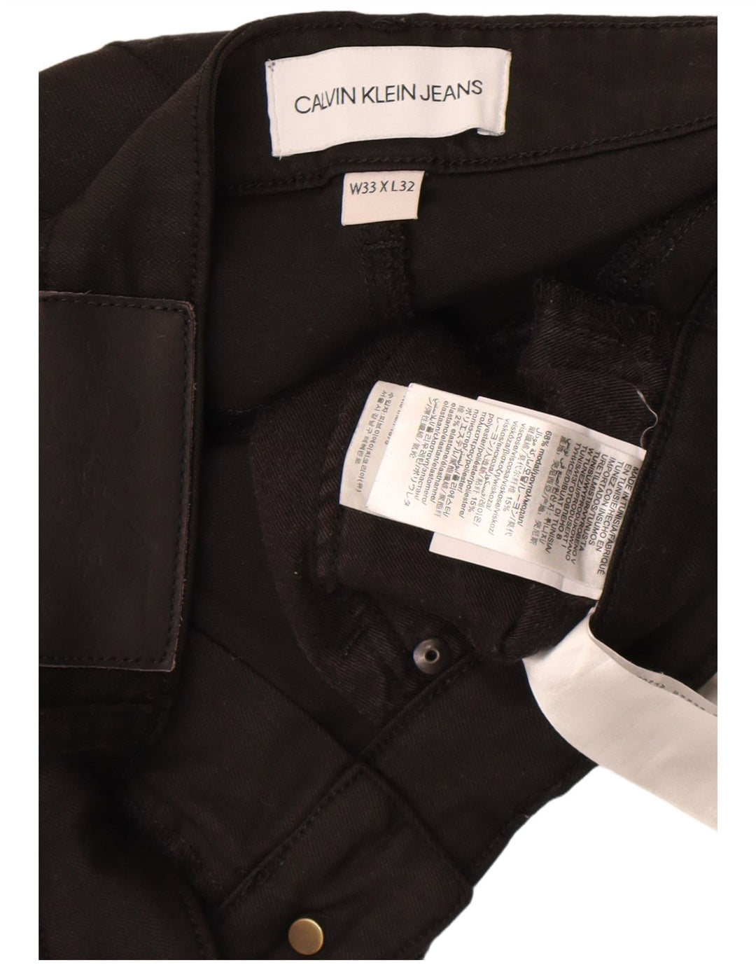 Calvin Klein Jeans Masculino Slim W33 L32 Preto Modal