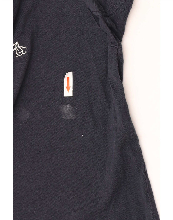 Camiseta masculina Penguin manga curta regular fit top médio algodão azul marinho