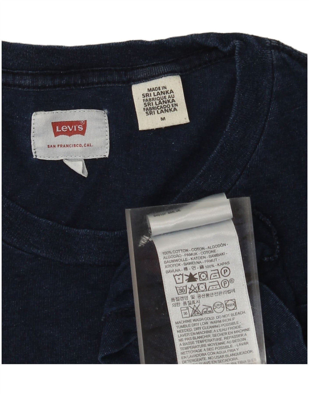 Camiseta masculina Levi's Top médio algodão azul marinho