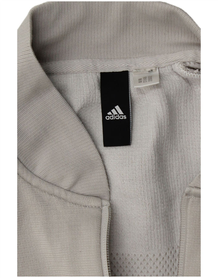 ADIDAS Mens Tracksuit Top Jacket Cinza Médio