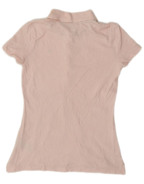 Camisa polo feminina Tommy Hilfiger Classic Fit Reino Unido 6 XS algodão rosa